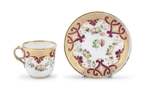 TAZZA E PIATTINO IN TERRAGLIA, INGHILTERRA