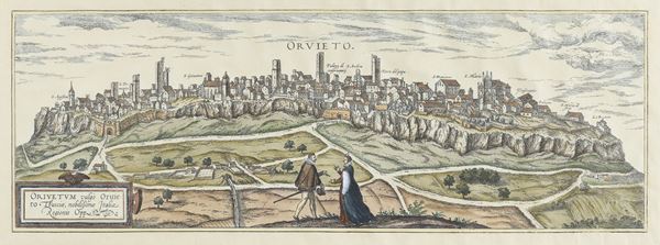 COPPIA DI INCISIONI ORVIETO E ASSISI