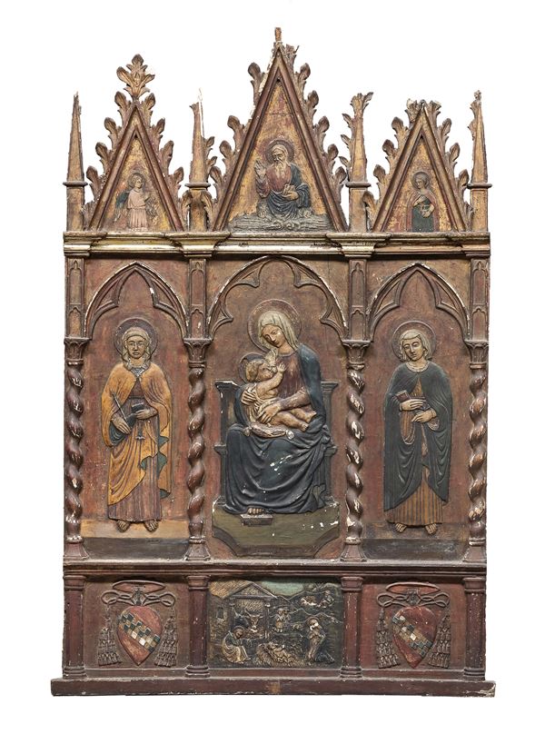 TRITTICO DI MANIERA TRECENTESCA