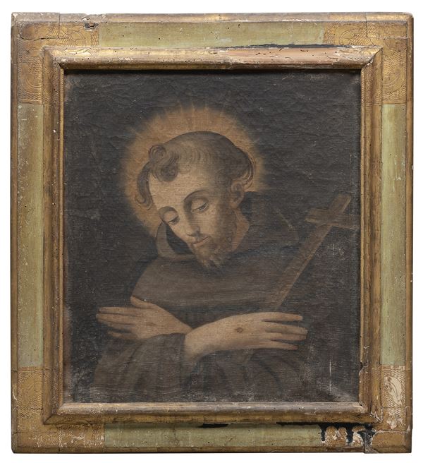 DIPINTO SAN FRANCESCO DI PITTORE UMBRO DEL SETTECENTO