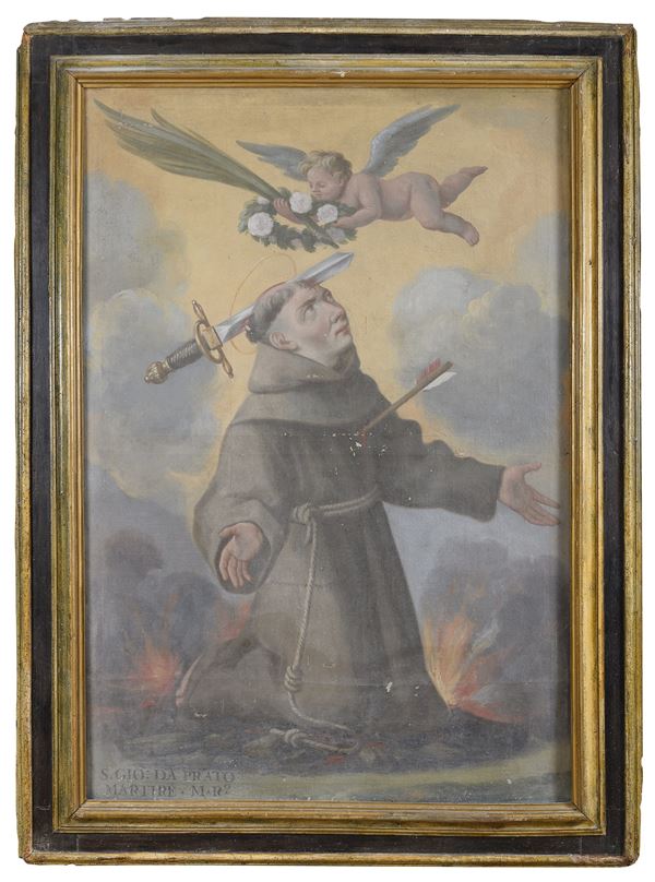 SAN GIOVANNI DA PRATO DI PITTORE UMBRO DEL SETTECENTO