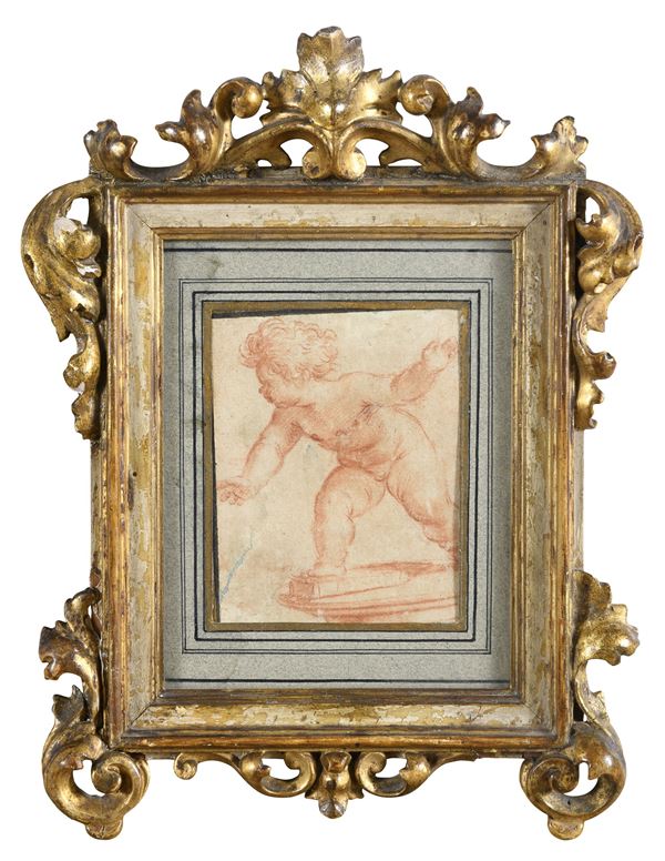 SANGUIGNA EROS DI PITTORE FIAMMINGO DEL SEICENTO