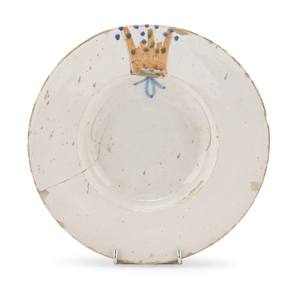 PIATTO COMPENDIARIO IN MAIOLICA, ITALIA CENTRALE