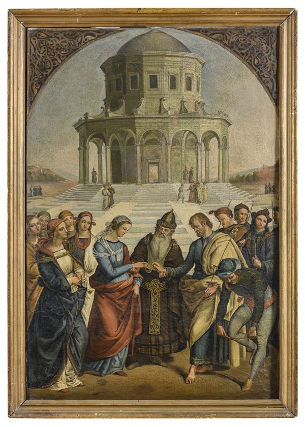 DIPINTO LO SPOSALIZIO DELLA VERGINE, DA RAFFAELLO