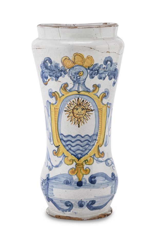 ALBARELLO IN MAIOLICA, NAPOLI XVIII SECOLO