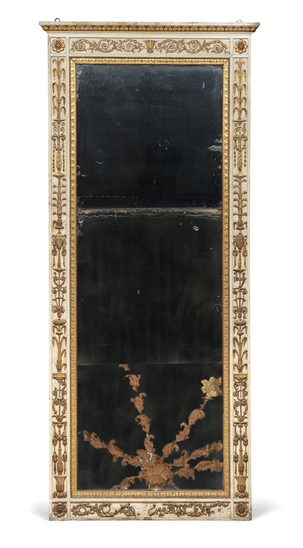 FONDO SALA IN LEGNO LACCATO, INIZIO XIX SECOLO