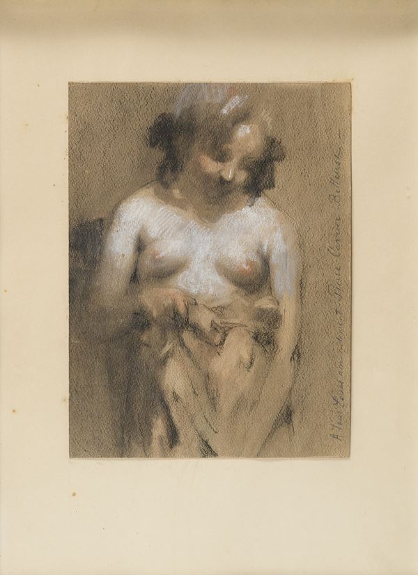 TECNICA MISTA NUDO FEMMINILE DI PIERRE CARRIER-BELLEUSE