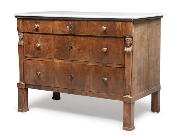 COMMODE IN NOCE, ITALIA CENTRALE PERIODO IMPERO