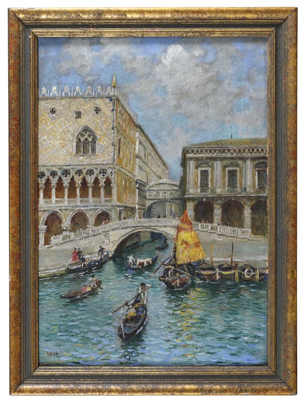 DIPINTO VEDUTA DI VENEZIA F.TO LANZA