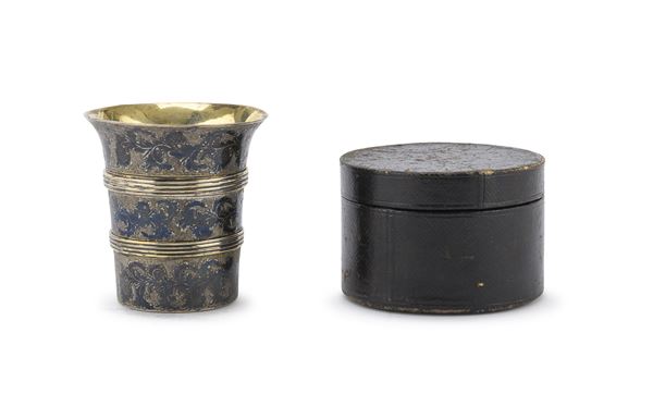 BICCHIERE NIELLATO IN ARGENTO, MOSCA 1830