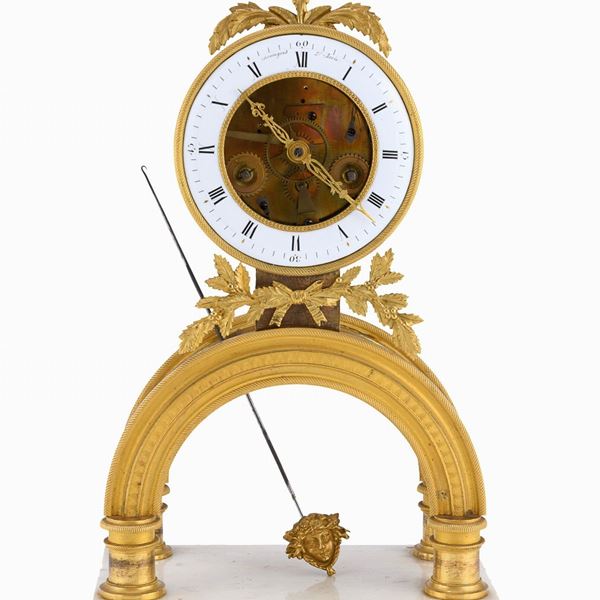 OROLOGIO SCHELETRICO DA TAVOLO, ARMINGAUD PARIGI