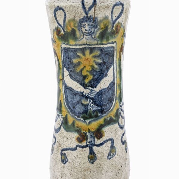 ALBARELLO IN MAIOLICA, SICILIA PROBABILMENTE TRAPANI