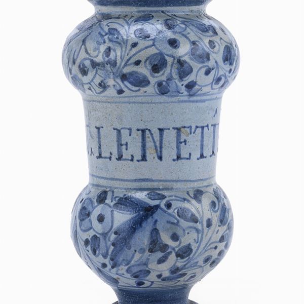 VASO DA FARMACIA IN MAIOLICA, ROMA XVII SECOLO