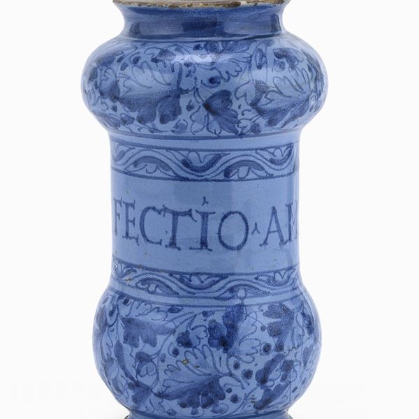 VASO DA FARMACIA IN MAIOLICA, ROMA XVII SECOLO