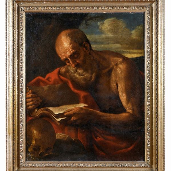 DIPINTO SAN GIROLAMO DELLA BOTTEGA DI FLAMINIO TORRI