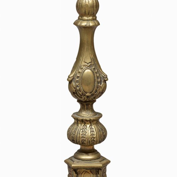 CANDELIERE IN BRONZO, PROBABILMENTE GERMANIA XVIII SECOLO
