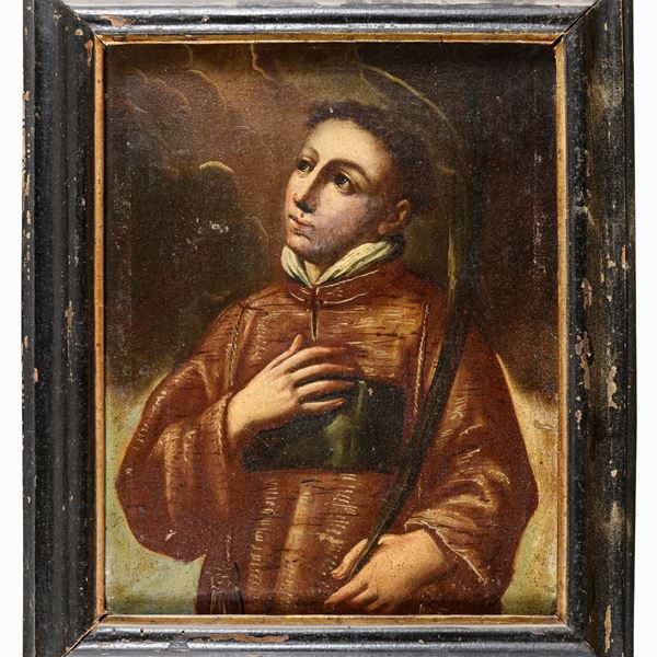 DIPINTO SAN LORENZO DI PITTORE NAPOLETANO DEL SETTECENTO