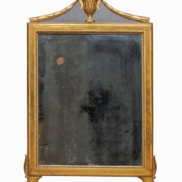 SPECCHIERA IN LEGNO DORATO, INIZI XIX SECOLO