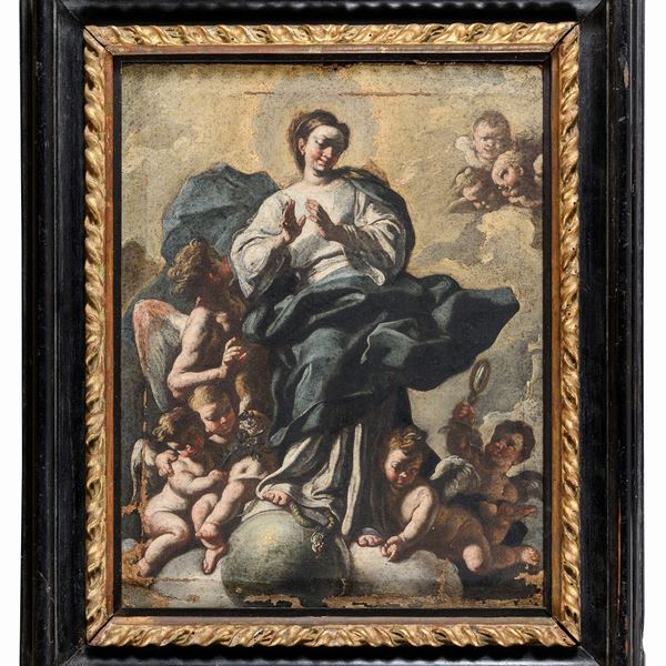 DIPINTO ASSUNZIONE DI PITTORE NAPOLETANO DEL SETTECENTO