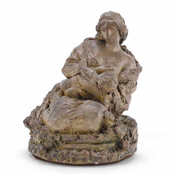 TERRACOTTA MATERNITÁ DEL XIX SECOLO
