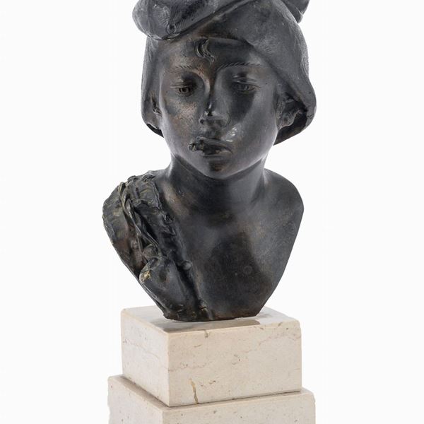 BUSTO DI SCUGNIZZO IN BRONZO