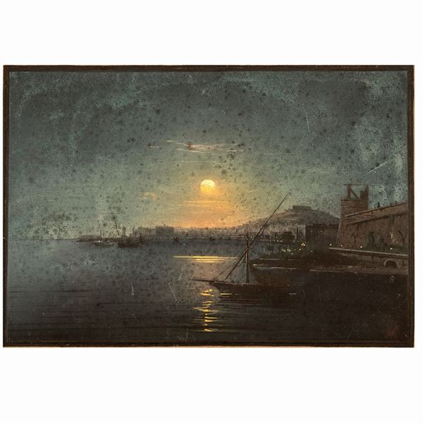 GOUACHE VEDUTA NAPOLI