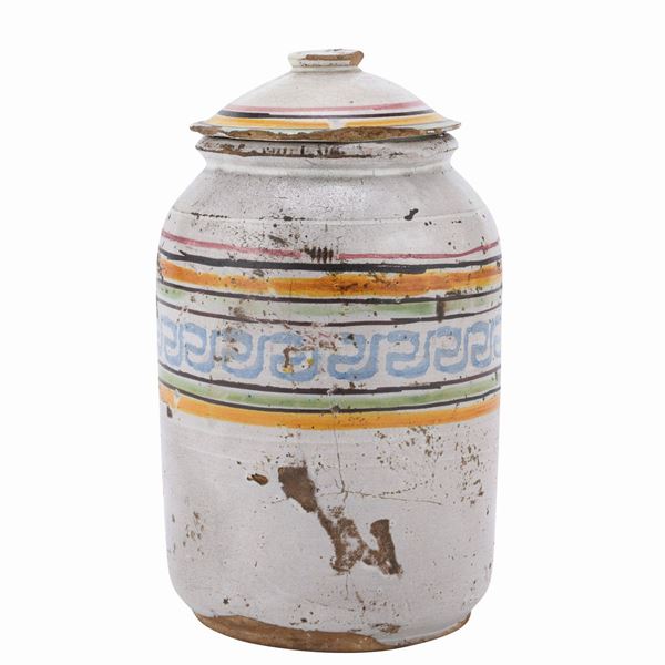 CONTENITORE IN MAIOLICA, PUGLIE
