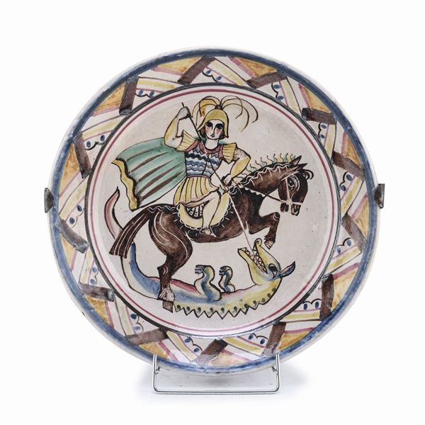 PIATTO IN CERAMICA, PROBABILMENTE SICILIA