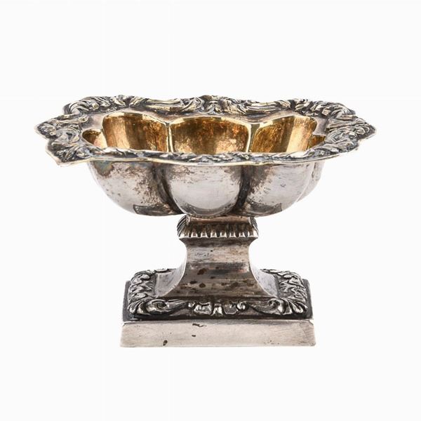 PICCOLA SALIERA IN ARGENTO, NAPOLI 1830 ca.