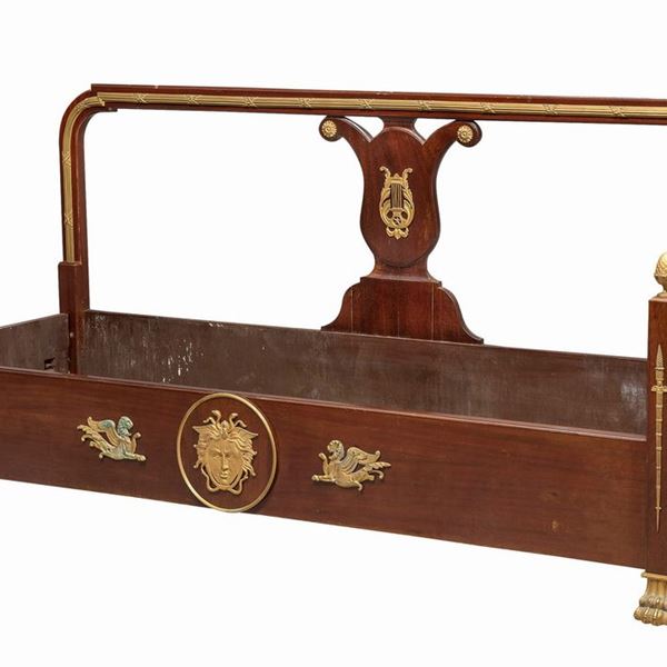 DIVANO LETTO IN MOGANO, STILE IMPERO