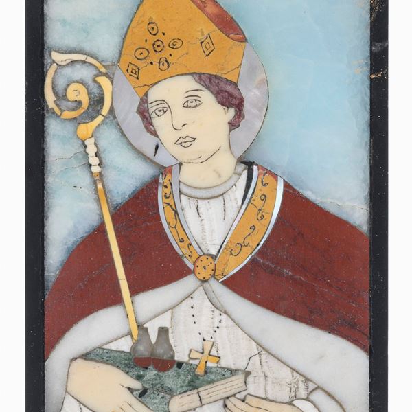 INTARSIO MARMOREO, FIGURA DI VESCOVO
