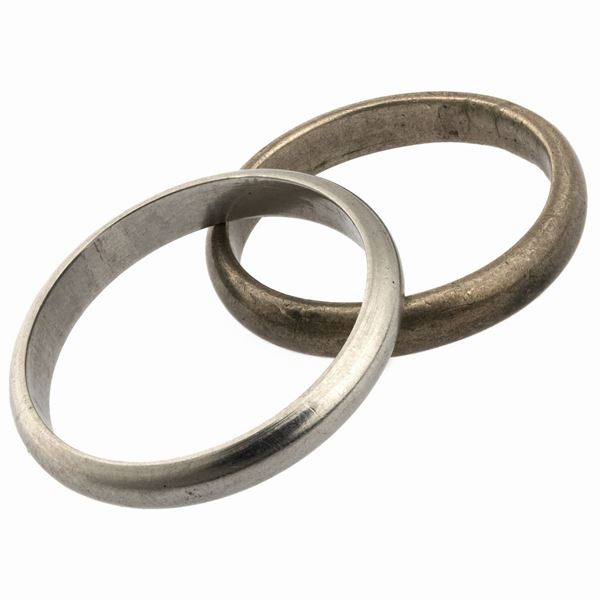 DUE FEDINE IN ARGENTO