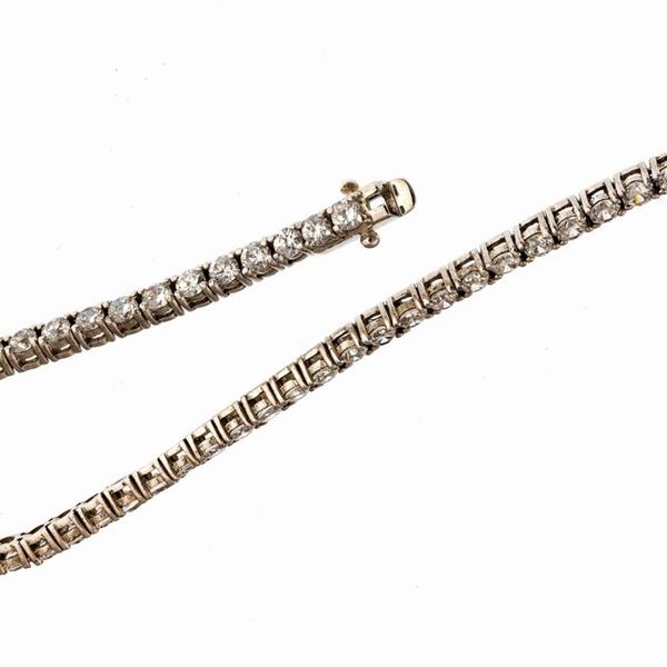 BRACCIALE TENNIS IN ARGENTO