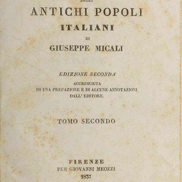 QUATTRO VOLUMI MICALI ANTICHI POPOLI D'ITALIA
