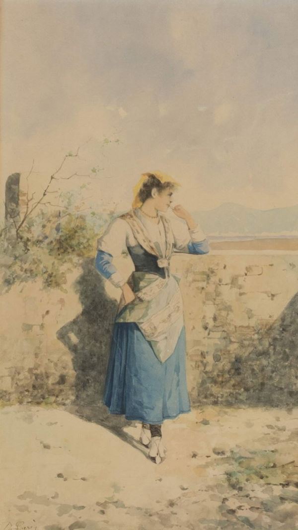 ACQUERELLO POPOLANA F.TO D. LAUR&#200;S
