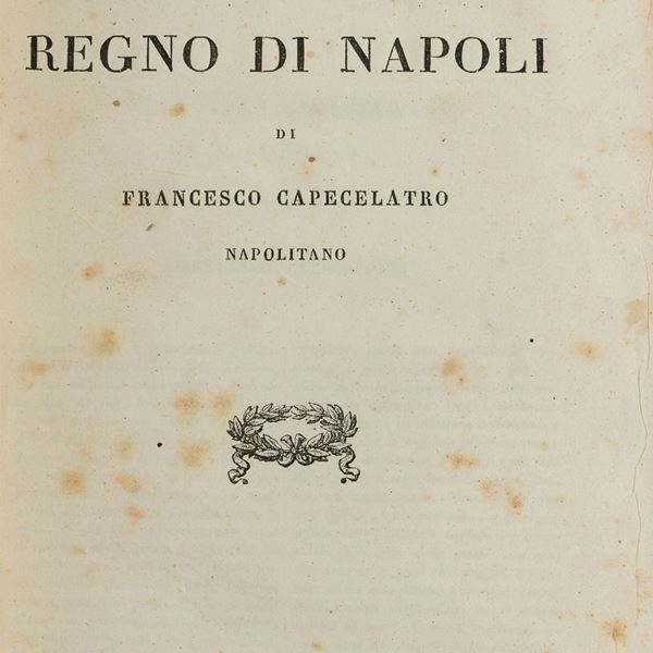 VOLUME CAPECELATRO REGNO DI NAPOLI