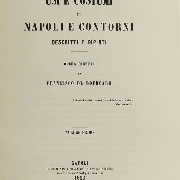 DUE VOLUMI NAPOLI, DE BOURCARD