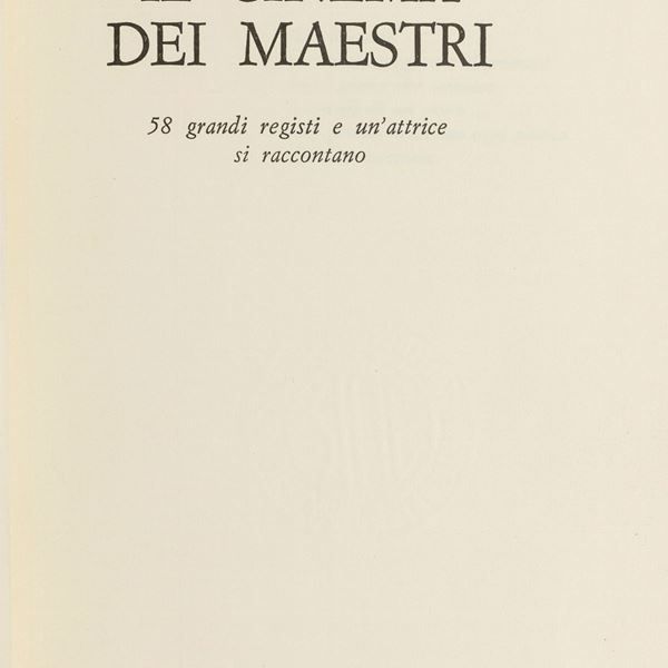 TRE VOLUMI SUL CINEMA