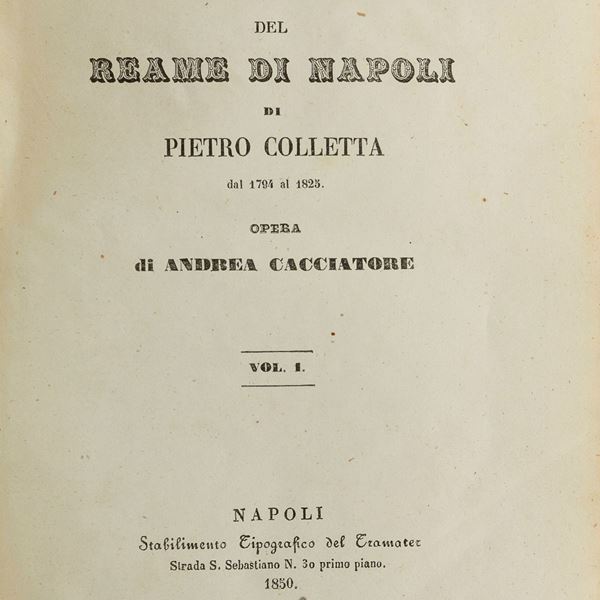 VOLUME CACCIATORE REAME DI NAPOLI
