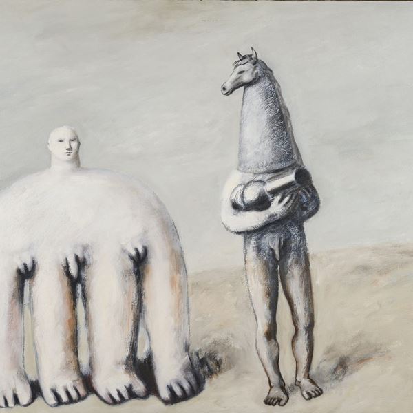 DIPINTO PERSONAGGI SURREALI DI TIHOMIR BIRES, 1983