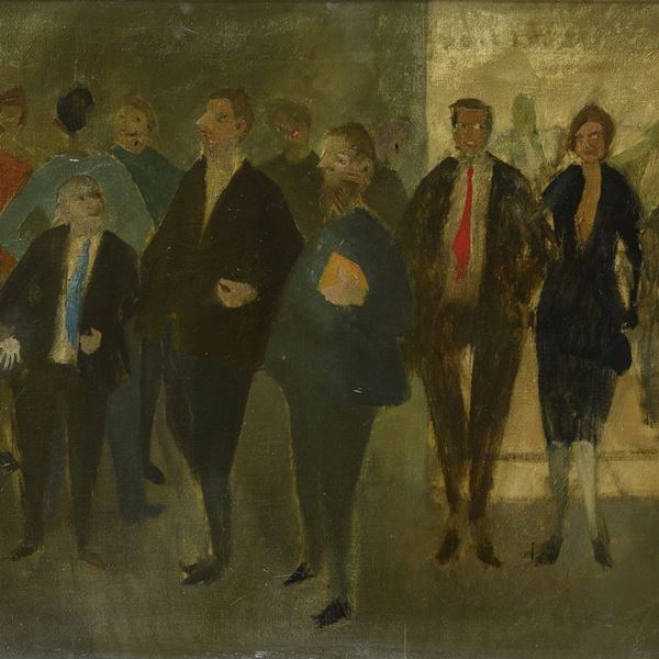 DIPINTO INAUGURAZIONE DI FRANCO VILLORESI