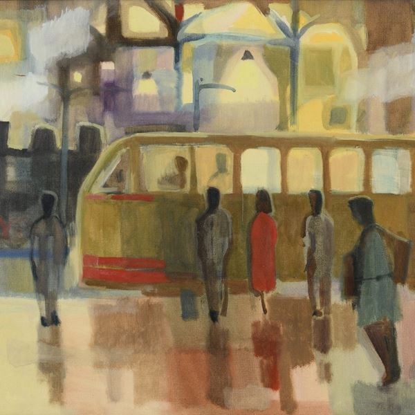 DIPINTO STAZIONE DI ELIANO FANTUZZI, 1955