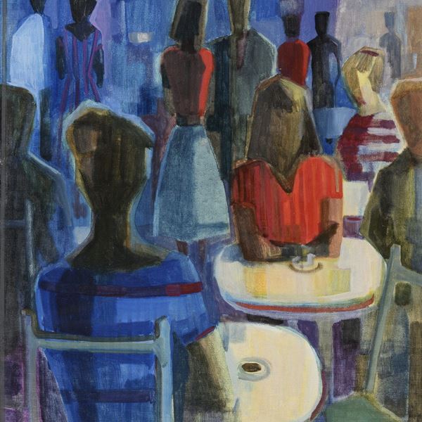 DIPINTO BAR DI ELIANO FANTUZZI, 1954