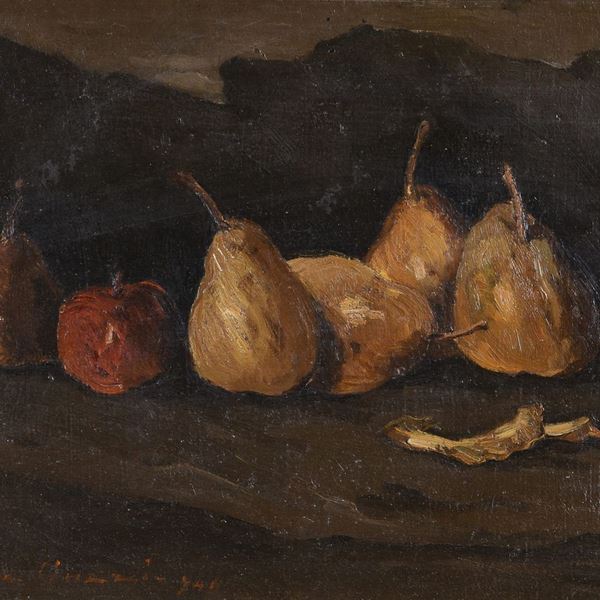 DIPINTO NATURA MORTA DI BEPPE GUZZI, 1946