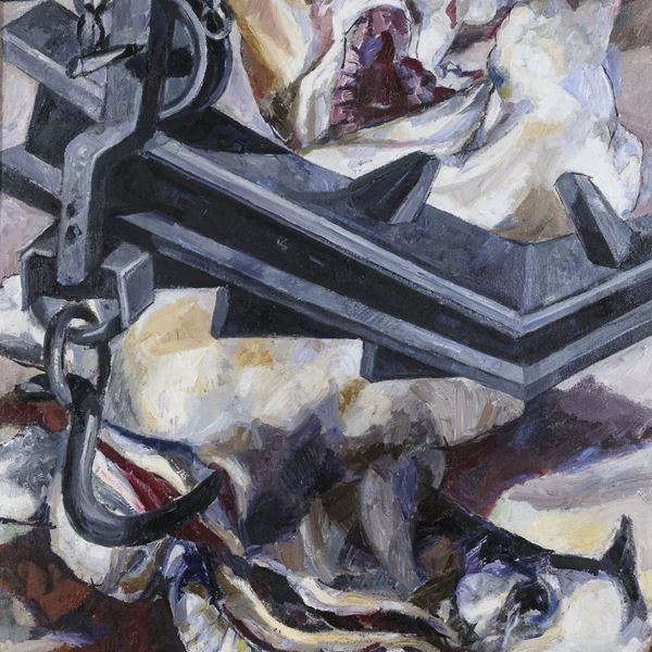 DIPINTO MATTATOIO DI ENNIO CALABRIA, 1959
