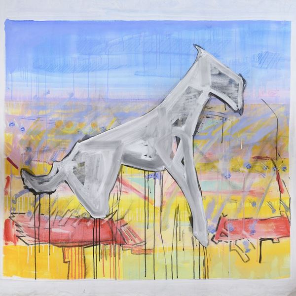 DIPINTO CANCAVALLO DI CARLO CUSATELLI