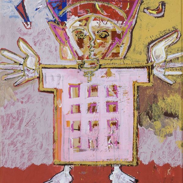DIPINTO SANT'ANTONIO ABATE DI GIANPAOLO BERTO, 1985