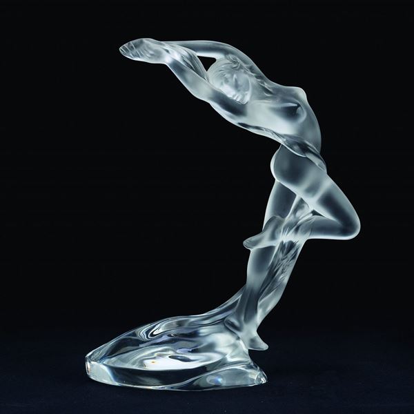 SCULTURA DI DANZANTE IN CRISTALLO, LALIQUE ANNI'90