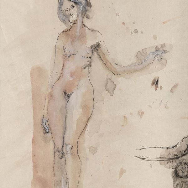 TECNICA MISTA NUDO DI DONNA DI AMAL MATOUK