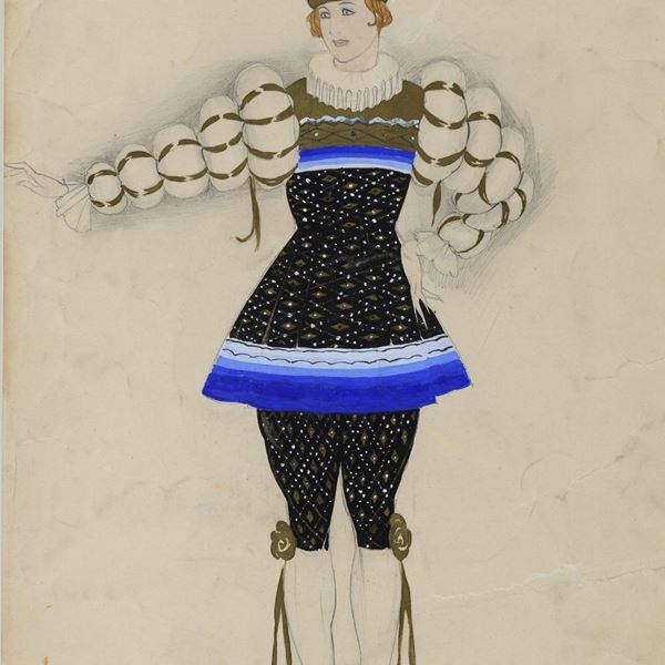 DUE STUDI PER COSTUME DI UMBERTO BRUNELLESCHI